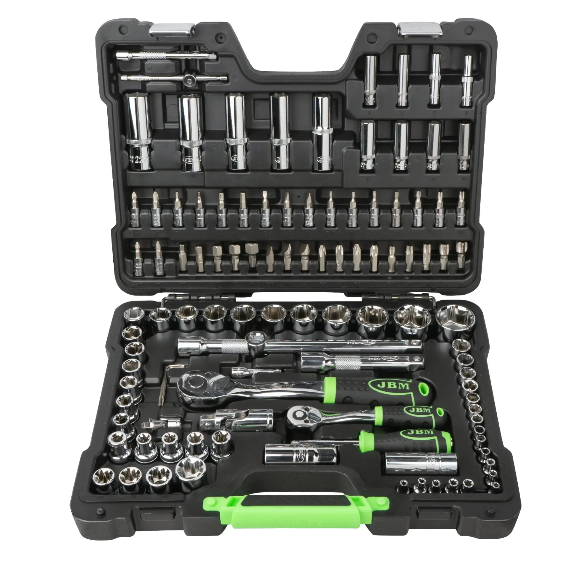 Coffret d'outils 108 pièces - Douilles 6 pans - finition chromé