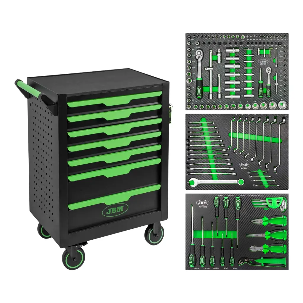 [54834] Servante d'atelier à 7 tiroirs et outils inclus - 154 pièces