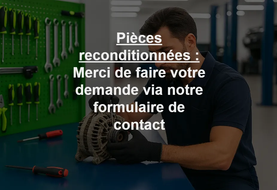 Pièces reconditionnées - Merci de faire votre demande via notre formulaire de contact